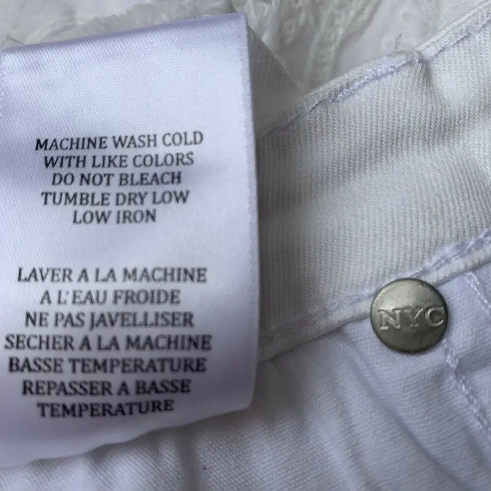 BLANK NYC‎ Cotton Embroidered Jean Shorts White Girl’s Size 8 NWT